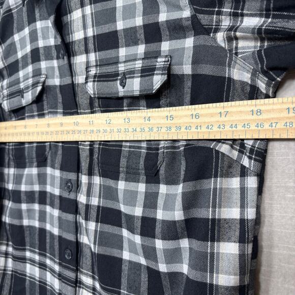 Eddie Bauer Womens Plaid Flannel Button Shirt Small Rustic Outdoors Classic Cozy - Picture 6 of 7